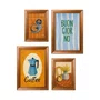 Kit 4 Quadros Decorativos Composição Tema Café e Moka Ideal para Cozinha, Copa e Cantinho do Café