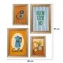 Kit 4 Quadros Decorativos Composição Tema Café e Moka Ideal para Cozinha, Copa e Cantinho do Café