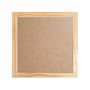 Kit 5 Molduras 30x30cm em Madeira de Pinus com Fundo em MDF - 2x1