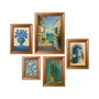 Kit 5 Quadros Decorativos Mid-Century Vintage Arte Mediterrânea para Cozinha, Sala de Jantar ou Café