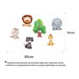 Kit Placas Decorativas Para Quarto Infantil Tema Animais Fofinhos da Floresta - 6 Peças