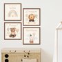 Kit de 4 Quadros Decorativos Infantis Que o Meu Bebê Tenha  Coragem Força e Gentileza