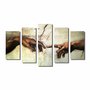 Kit de Quadros Decorativos A Criação de Adão de Michelangelo
