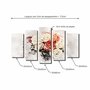 Kit de Quadros Decorativos Lindo Buquê de Rosas Coloridas
