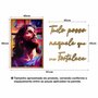 Kit Quadro Decorativo Jesus e Frase Dourada de Parede Tudo Posso Naquele Que Me Fortalece