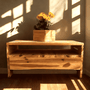 Mesa De Centro de Madeira Pinus Rústica Para Sala - Farmhouse