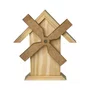 Moinho de Vento Com Telhado Em Madeira Pinus Ideal para Artesanato, DIY, Decoupage, Presente e Decoração Criativa