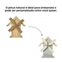 Moinho de Vento Com Telhado Em Madeira Pinus Ideal para Artesanato, DIY, Decoupage, Presente e Decoração Criativa