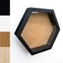Moldura Hexagonal Caixa Alta Com Vidro Expositora Folhas Secas Bordados Quadros Quilling Scrapbook - 1,5x4,5