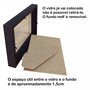 Moldura Caixa Alta com Vidro para Quadros Quilling e Scrapbook Mais Fundo em MDF com Suporte - Revestida - 1,5x3
