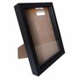 Moldura Caixa Alta com Vidro para Quadros Quilling e Scrapbook Mais Fundo em MDF com Suporte - Revestida - 1,5x3