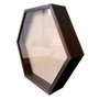 Moldura Caixa Alta Hexagonal com Vidro para Quadros Quilling e Scrapbook - 1,5x6,5