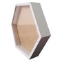 Moldura Caixa Alta Hexagonal com Vidro para Quadros Quilling e Scrapbook - 1,5x6,5