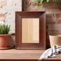 Moldura Chanfrada com Acabamento Côncavo Estilo Madeira Rústica Para Quadros E Fotos Com Fundo MDF e Frente Em Acetato - 5x2,1
