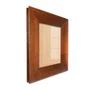Moldura Chanfrada com Acabamento Côncavo Estilo Madeira Rústica Para Quadros E Fotos Com Fundo MDF e Frente Em Acetato - 5x2,1