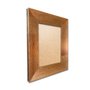 Moldura Chanfrada com Acabamento Côncavo Estilo Madeira Rústica Para Quadros E Fotos Com Fundo MDF e Frente Em PVC Antirreflexo - 5x2,1