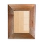 Moldura Chanfrada com Acabamento Côncavo Estilo Madeira Rústica Para Quadros E Fotos Com Fundo MDF e Frente Em Vidro - 5x2,1