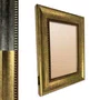 Moldura Chanfrada Com Padrão Oval Gravado Em Relevo E Efeito Aço Metal Escovado Para Quadros E Fotos Com Fundo MDF e Frente Em PVC Antirreflexo - 4,6x2,1