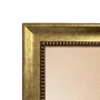 Moldura Chanfrada Com Padrão Oval Gravado Em Relevo E Efeito Aço Metal Escovado Para Quadros E Fotos Com Fundo MDF e Frente Em PVC Antirreflexo - 4,6x2,1