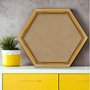 Moldura com Gravação de Bambu Hexagonal para Quadros com Fundo MDF - 4,3x2,3