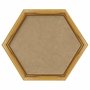 Moldura com Gravação de Bambu Hexagonal para Quadros com Fundo MDF - 4,3x2,3