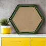 Moldura com Gravação de Bambu Hexagonal para Quadros com Fundo MDF - 4,3x2,3