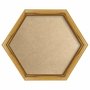 Moldura com Gravação de Bambu Hexagonal para Quadros com Fundo MDF e PVC Antirreflexo - 4,3x2,3