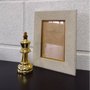 Moldura com Gravação de Textura de Tecido para Quadros e Fotos com Fundo MDF e Vidro - 4x1