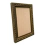 Moldura Com Gravação Floral Em Relevo Com Filete Perolado e Acabamento Dourado Metalizado Com Fundo MDF - 2,1x1,8