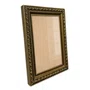 Moldura Com Gravação Floral Em Relevo Com Filete Perolado e Acabamento Dourado Metalizado Para Quadros E Fotos Com Fundo MDF e Frente Em Vidro - 2,1x1,8