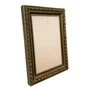 Moldura Com Gravação Floral Em Relevo Com Filete Perolado e Acabamento Dourado Metalizado Para Quadros E Fotos Com Fundo MDF E Frente Em PVC Antirreflexo - 2,1x1,8