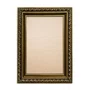 Moldura Com Gravação Floral Em Relevo Com Filete Perolado e Acabamento Dourado Metalizado Para Quadros E Fotos Com Fundo MDF E Frente Em PVC Antirreflexo - 2,1x1,8