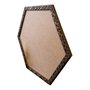 Moldura com Gravação de Folhagens Hexagonal para Quadros com Fundo em MDF - 2x1