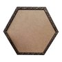 Moldura com Gravação de Folhagens Hexagonal para Quadros com Fundo em MDF - 2x1