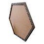 Moldura com Gravação de Folhagens Hexagonal para Quadros com Fundo em MDF - 2x1