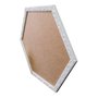 Moldura com Gravação de Folhagens Hexagonal para Quadros com Fundo em MDF - 2x1