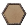 Moldura com Gravação de Folhas Ornamentais Hexagonal para Quadros com Fundo em MDF - 3x1,5