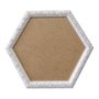 Moldura com Gravação de Folhas Ornamentais Hexagonal para Quadros com Fundo em MDF - 3x1,5