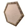 Moldura com Gravação de Folhas Ornamentais Hexagonal para Quadros com Fundo em MDF - 3x1,5