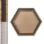 Moldura com Gravação de Bambu Hexagonal para Quadros com Fundo em MDF - 4,5x1,5