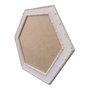Moldura com Gravação de Bambu Hexagonal para Quadros com Fundo em MDF - 4,5x1,5