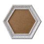 Moldura Provençal com Gravação Hexagonal para Quadros com Fundo em MDF - 6x1,5