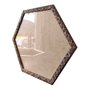 Moldura com Gravação de Folhagens Hexagonal para Quadros com Fundo MDF e Vidro - 2x1