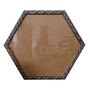 Moldura com Gravação de Folhagens Hexagonal para Quadros com Fundo MDF e Vidro - 2x1