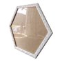 Moldura com Gravação de Folhagens Hexagonal para Quadros com Fundo MDF e Vidro - 2x1