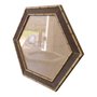 Moldura com Gravação de Bambu Hexagonal para Quadros com Fundo MDF e Vidro - 4,5x1,5