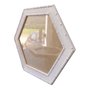 Moldura com Gravação de Bambu Hexagonal para Quadros com Fundo MDF e Vidro - 4,5x1,5