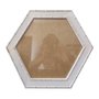 Moldura com Gravação de Bambu Hexagonal para Quadros com Fundo MDF e Vidro - 4,5x1,5