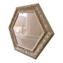 Moldura Provençal com Gravação Hexagonal para Quadros com Fundo MDF e Vidro - 6x1,5