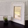 Moldura com Gravação de Bambu para Quadros e Fotos com Fundo MDF e PS Cristal Transparente - 4,5x1,5